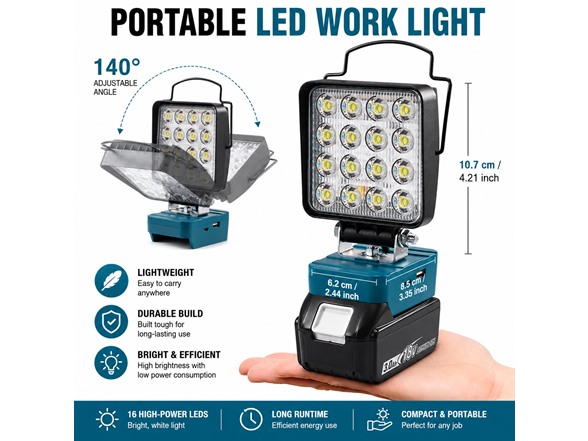 48W LED Work Light - Fits Makita 18V