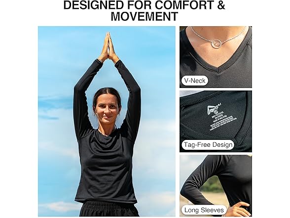 Kanu Black Long Sleeve Swim Top (S)
