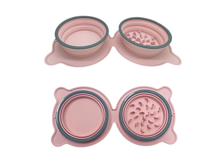 3P Experts 3PX-PETBOWL-PNK Folding Silicone Pet - Water a