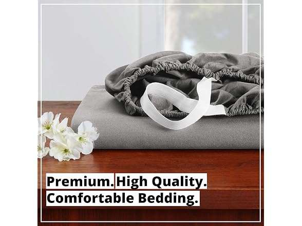 Empyrean 2-Pack King Fitted Sheets Charcoal
