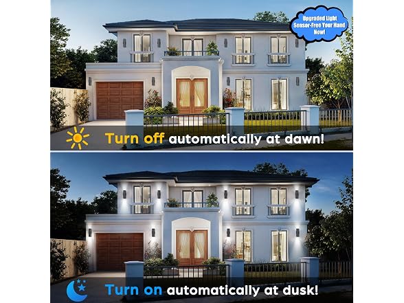 TOBUSA Modern Dusk to Dawn Outdoor Wall Lights