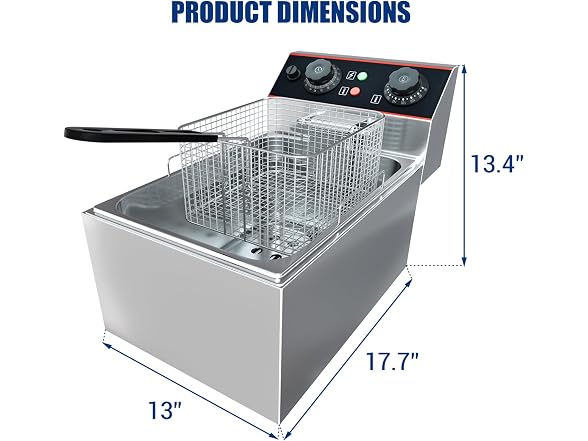 Professional Electric Deep Fryer for Home & Commercial Use – 11 L 