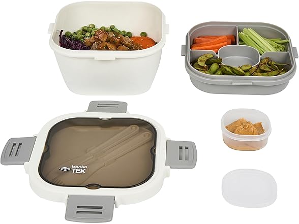 Restaurantware Bento Tek 57.5 Ounce Bento Box