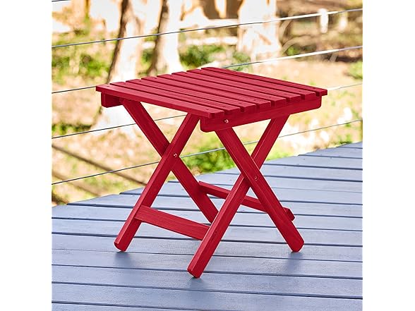 Shine Company 4119 Square Wooden Folding Side Table