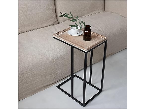 COZAYH Farmhouse End Table with Beaded Edge