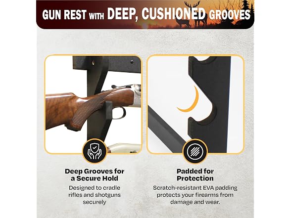 Rush Creek Creations | Wall-Mounted 3-Gun Storage Rack 