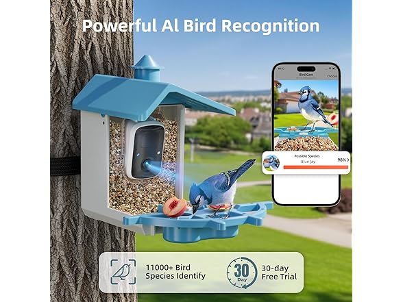 INKCKU Bird Feeder with Camera