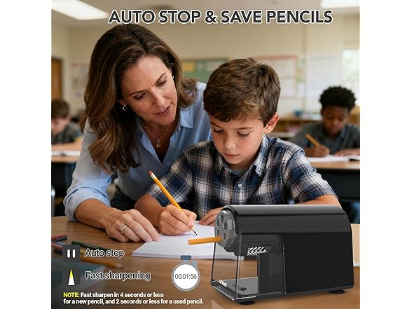 Black Electric Pencil Sharpener