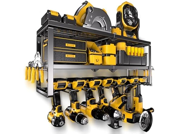 Power Tool Organizer, Wall Mount, Garage Organization