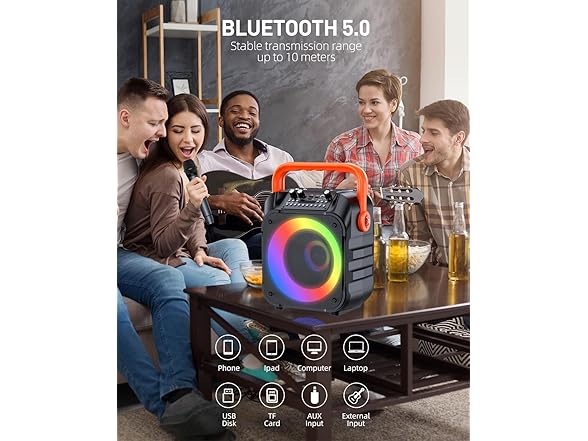 Karaoke Machine with 2 Wireless Mics