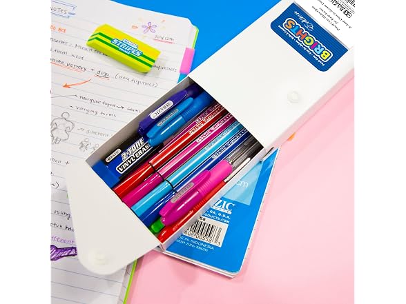 Assorted Color Slider Pencil Case (Pack of 6)