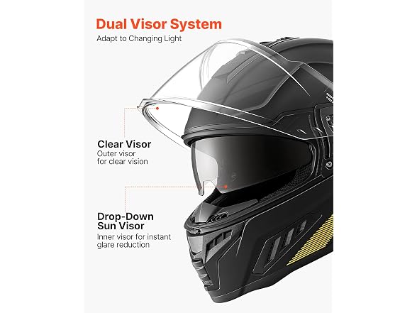 VEVOR Full Face Motorcycle Helmet DOT Approved