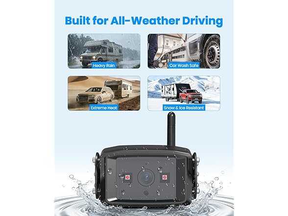 AUTO-VOX 7in Dual Wireless RV Camera