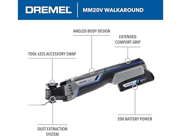 Dremel MM20V-DR-RC 20V Multi-Max Multi-Tool Kit