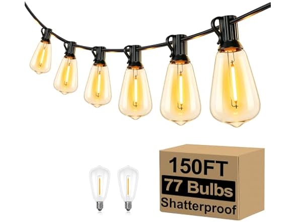 Brightever 150FT Outdoor String Lights