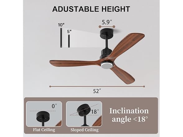 Obabala Obabala Ceiling Fans with Lights 52IN Ou
