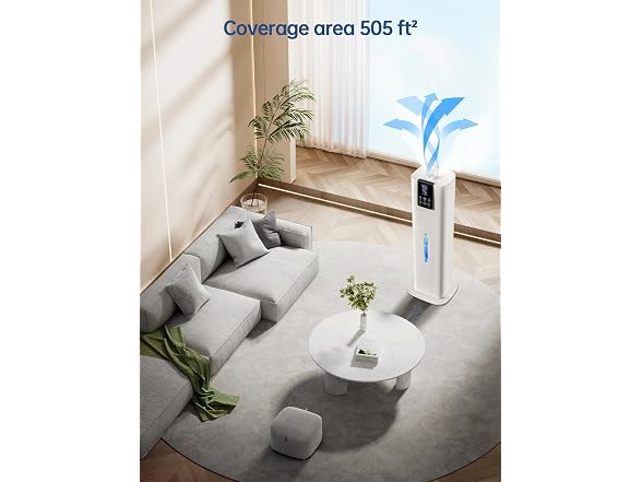 White Hiswelle 8L Smart Top Fill Humidifier
