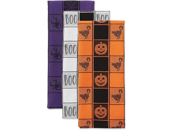 Halloween Collection Embellished Dishtowel Set