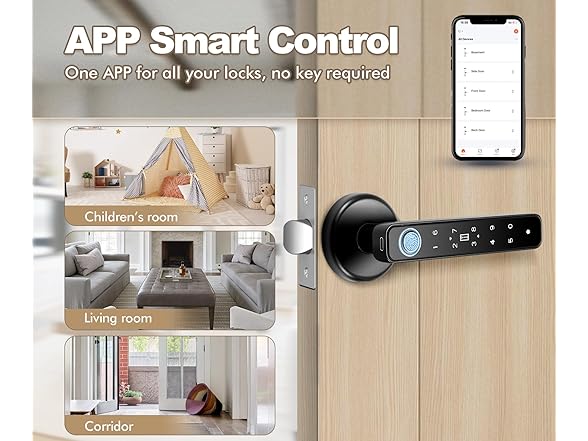 Hutehoute 5-in-1 Fingerprint Door Knob