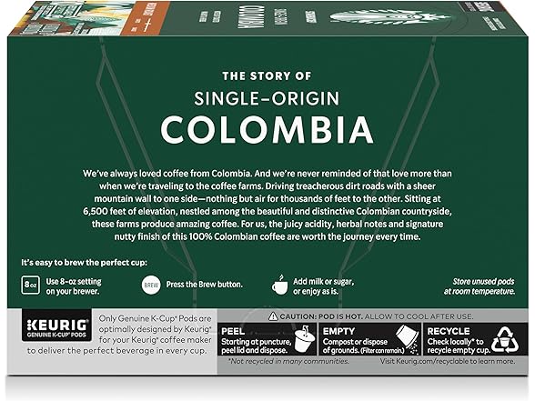 10Ct Starbucks K-Cup Coffee Pods, Medium Roast