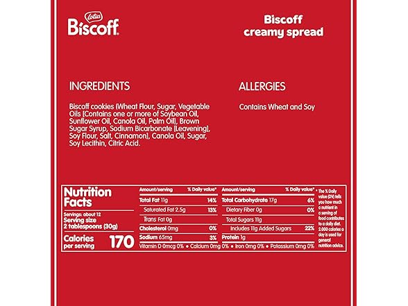 Lotus Biscoff Cookie Butter Spread, Creamy