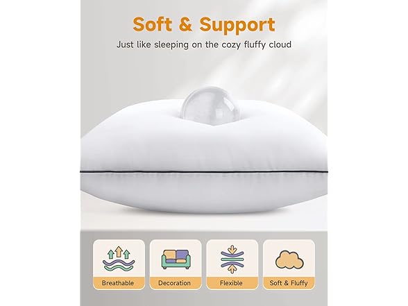 2 Pack 18"x18" Throw Pillow Inserts