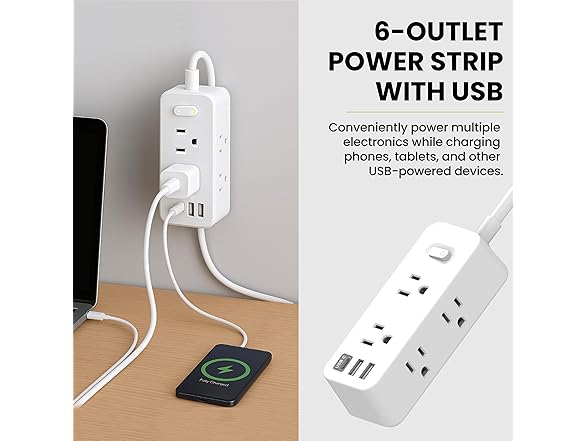 Go Green Power Inc. 6-Outlet Power Strip
