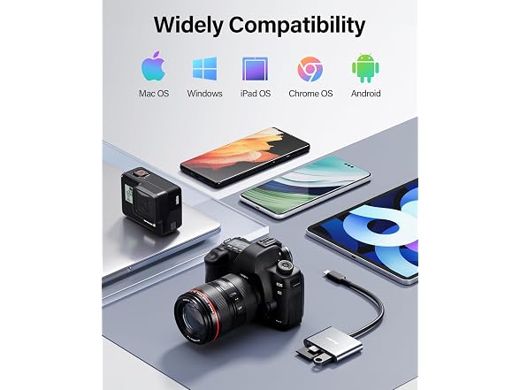 3-in-1 USB-C SD Card Reader