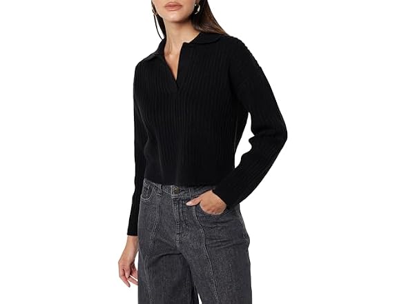 The Drop Women Marcy Ribbed Polo Top - Gallery 7