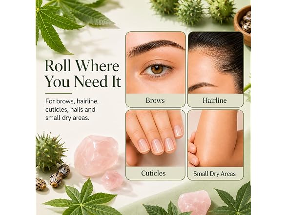 Castor Oil Roll On, Cold Pressed Beauty