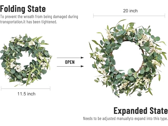 Pinkpum 20" Eucalyptus Wreath
