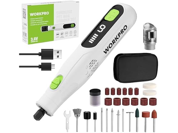 WORKPRO 3.6V Rotary Tool Kit White