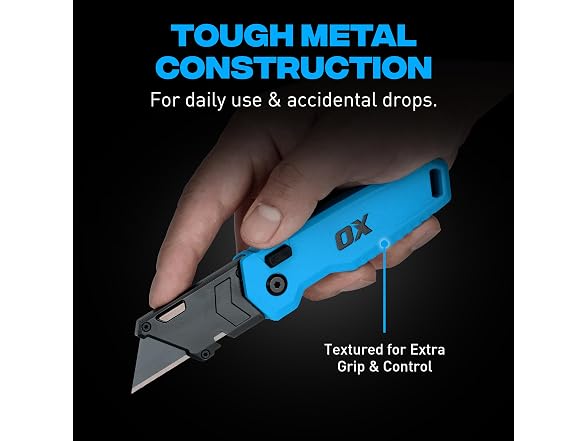 OX Pro Folding Utility Knife - One-Handed, Belt Clip, Wire Stripper