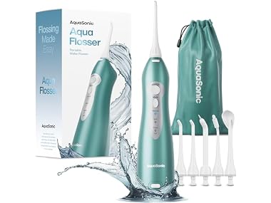 $19.99, Was $59.95, 66% Off! AquaSonic Aqua Water Flosser Green dealfomo