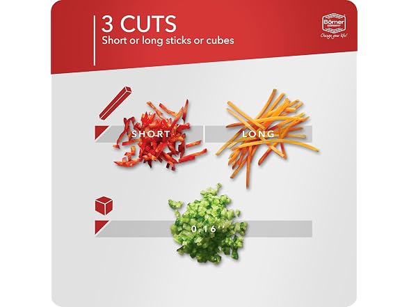Borner by Reston Lloyd Muli Dicer/Julienne Hand Held Vegetable Slicer