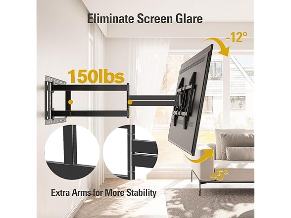 Mounting Dream Long Arm TV Wall Mount | 42-90"