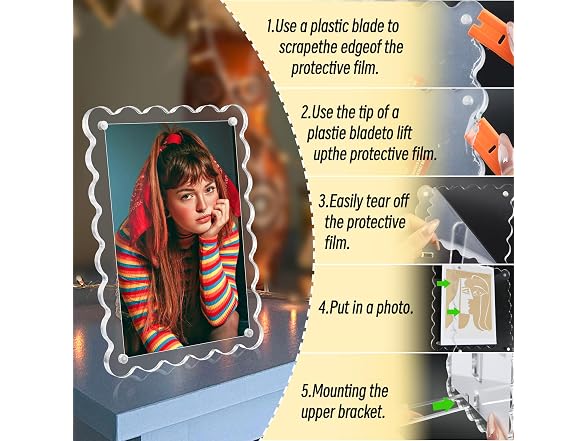 3 Pack Acrylic Picture Frames 4x6