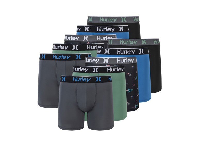 Hurley Men's 10 Pack Printed Boxer Briefs
