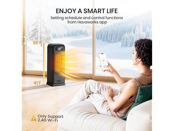 FLANUR Ceramic Indoor Heater Black