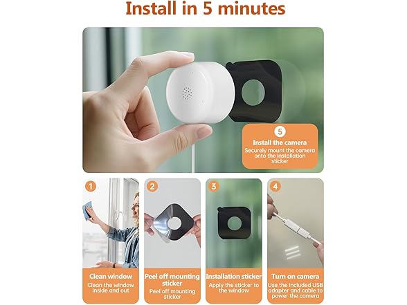 MLAOMENIE 2K Window Security Camera