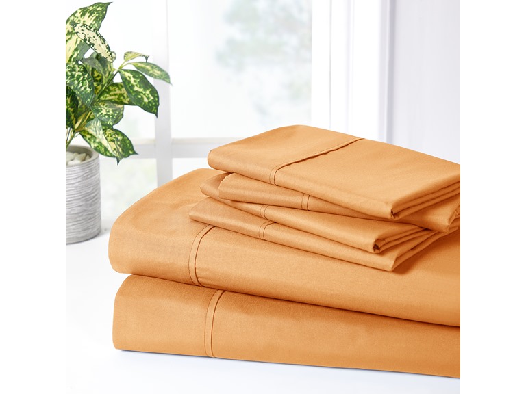 Bibb Home 2000 Count 6-Piece Bamboo Sheet Set with Suregrip