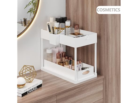 Under Sink Organizers and Storage White (1-Pack)