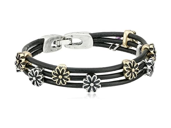 Lucky Brand Flower Leather Bracelet