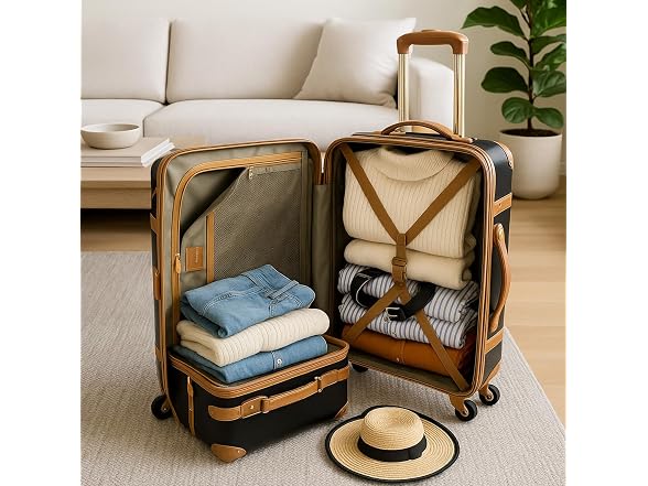 World Traveler Chariot 2-Piece Vintage Hardside Luggage Set