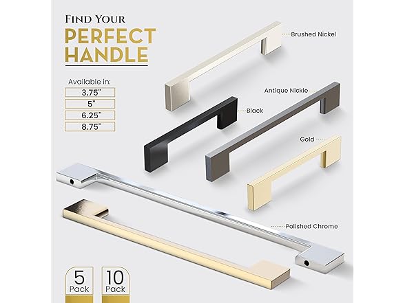 Southern Hills Gold Cabinet Pulls, 5-Pack