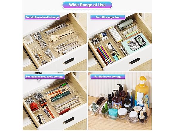 Okylvve 47 PCS Drawer Organizer Set