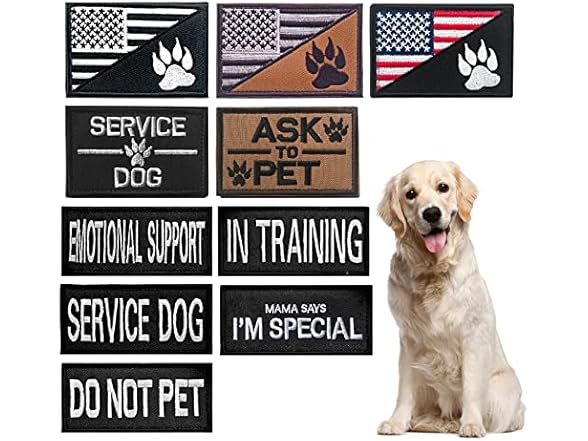 HANWER Service Dog Patches Set, 10Pack