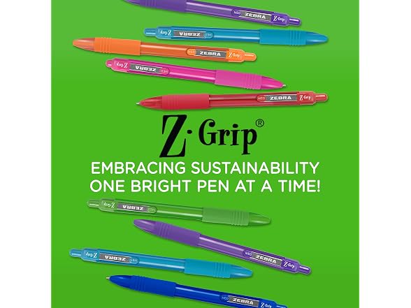 Zebra Pen Z-Grip Recycled Ballpoint Pen, Assorted