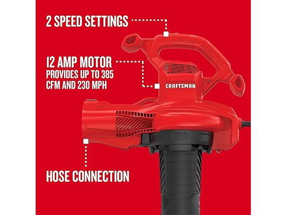CRAFTSMAN CMEBL700 - Corded 385 CFM 3 in 1 Blower