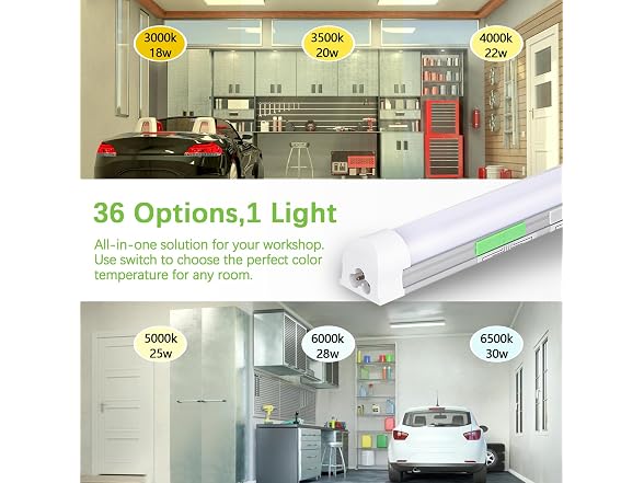 6-Pack 4FT LED Shop Lights 4500LM